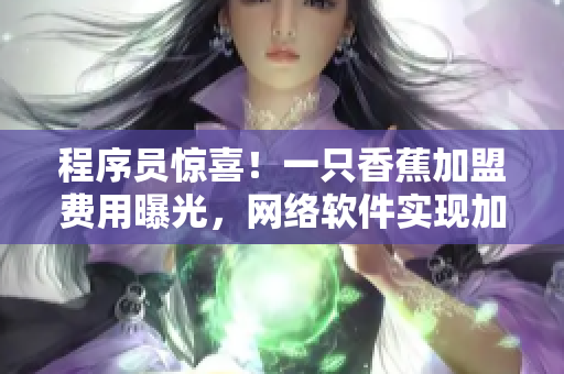 程序員驚喜！一只香蕉加盟費用曝光，網(wǎng)絡軟件實現(xiàn)加盟輕松起步