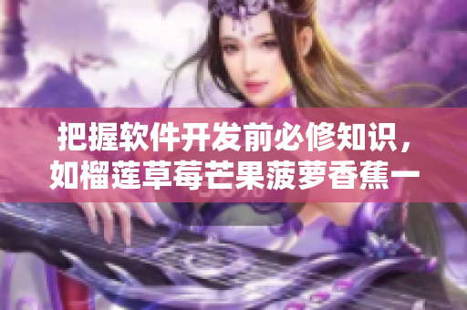 把握軟件開發(fā)前必修知識，如榴蓮草莓芒果菠蘿香蕉一般多彩多味