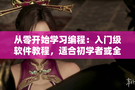 從零開始學(xué)習(xí)編程：入門級軟件教程，適合初學(xué)者或全新領(lǐng)域的人們。