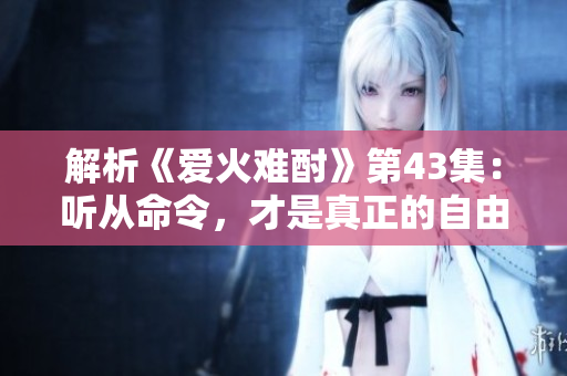 解析《愛(ài)火難酎》第43集：聽(tīng)從命令，才是真正的自由！