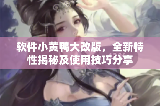 軟件小黃鴨大改版，全新特性揭秘及使用技巧分享