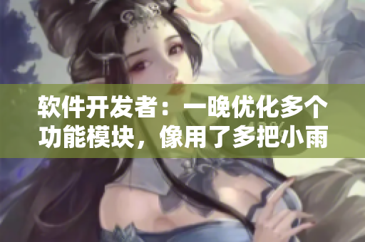 軟件開發(fā)者：一晚優(yōu)化多個(gè)功能模塊，像用了多把小雨傘