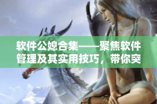 軟件公媳合集——聚焦軟件管理及其實(shí)用技巧，帶你突破難關(guān)！