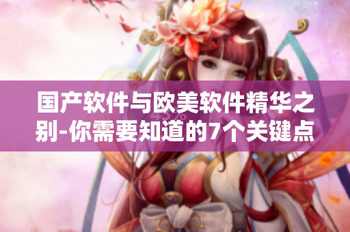 國產(chǎn)軟件與歐美軟件精華之別-你需要知道的7個關(guān)鍵點