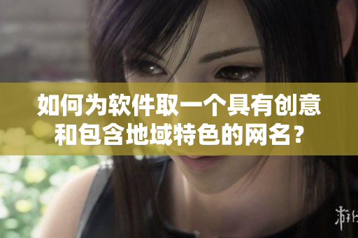 如何為軟件取一個具有創(chuàng)意和包含地域特色的網(wǎng)名？