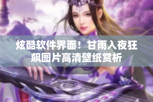 炫酷軟件界面！甘雨入夜狂飆圖片高清壁紙賞析