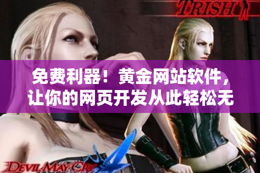 免費利器！黃金網(wǎng)站軟件，讓你的網(wǎng)頁開發(fā)從此輕松無憂