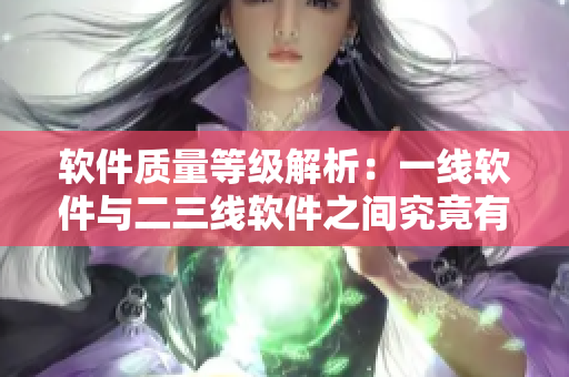 軟件質(zhì)量等級(jí)解析：一線軟件與二三線軟件之間究竟有何不同？