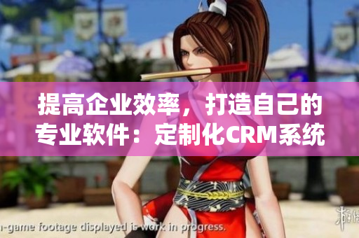 提高企業(yè)效率，打造自己的專業(yè)軟件：定制化CRM系統(tǒng)