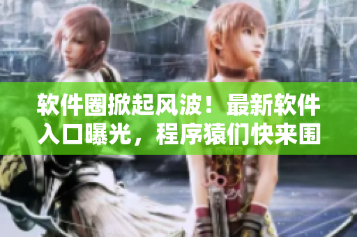 軟件圈掀起風(fēng)波！最新軟件入口曝光，程序猿們快來(lái)圍觀最新動(dòng)態(tài)