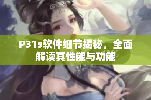 P31s軟件細節(jié)揭秘，全面解讀其性能與功能