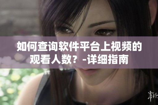 如何查詢軟件平臺上視頻的觀看人數(shù)？-詳細(xì)指南