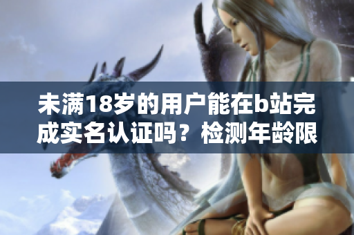 未滿18歲的用戶能在b站完成實(shí)名認(rèn)證嗎？檢測(cè)年齡限制的解決方案