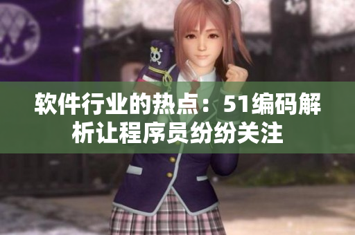 軟件行業(yè)的熱點(diǎn)：51編碼解析讓程序員紛紛關(guān)注