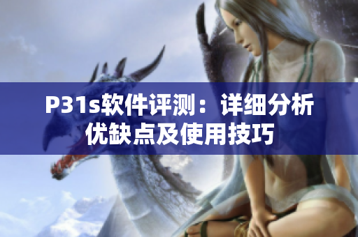 P31s軟件評測：詳細(xì)分析優(yōu)缺點(diǎn)及使用技巧