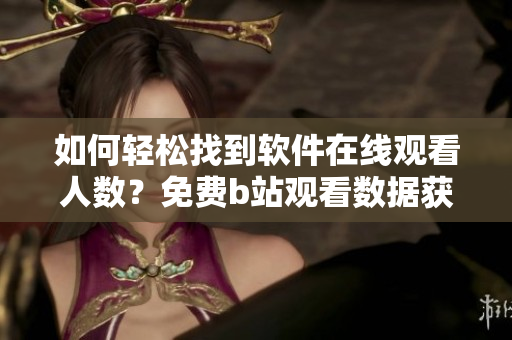 如何輕松找到軟件在線觀看人數(shù)？免費(fèi)b站觀看數(shù)據(jù)獲取技巧分享