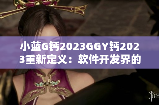 小藍G鈣2023GGY鈣2023重新定義：軟件開發(fā)界的創(chuàng)新力量