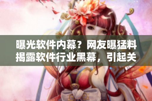 曝光軟件內(nèi)幕？網(wǎng)友曝猛料揭露軟件行業(yè)黑幕，引起關(guān)注！