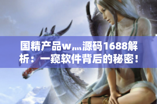 國(guó)精產(chǎn)品w灬源碼1688解析：一窺軟件背后的秘密！