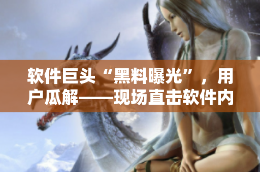 軟件巨頭“黑料曝光”，用戶瓜解——現(xiàn)場直擊軟件內(nèi)幕揭秘