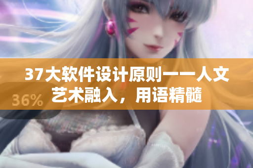 37大軟件設(shè)計原則一一人文藝術(shù)融入，用語精髓