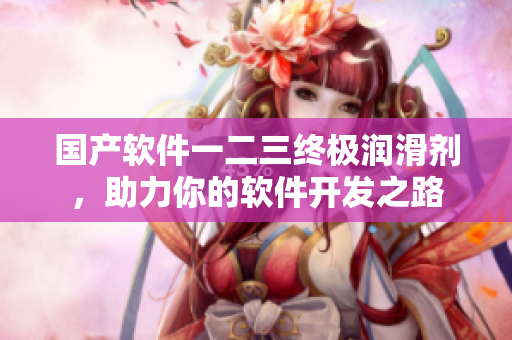 國產(chǎn)軟件一二三終極潤滑劑，助力你的軟件開發(fā)之路