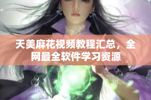 天美麻花視頻教程匯總，全網(wǎng)最全軟件學(xué)習(xí)資源
