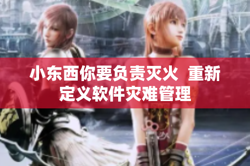 小東西你要負責滅火  重新定義軟件災(zāi)難管理