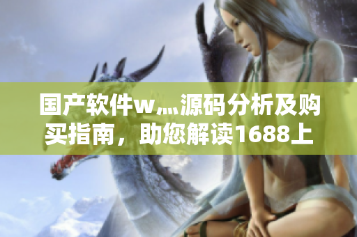 國產(chǎn)軟件w灬源碼分析及購買指南，助您解讀1688上的獨家軟件產(chǎn)品