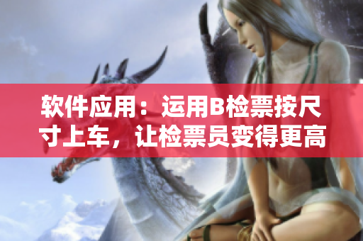 軟件應(yīng)用：運(yùn)用B檢票按尺寸上車，讓檢票員變得更高效