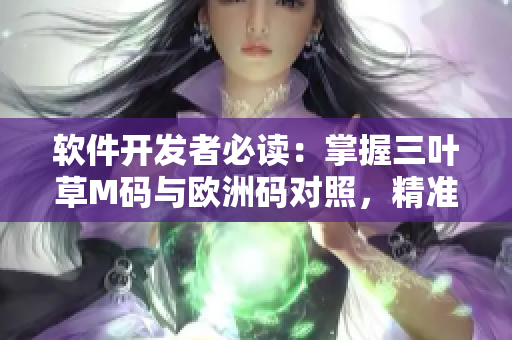 軟件開發(fā)者必讀：掌握三葉草M碼與歐洲碼對(duì)照，精準(zhǔn)選擇開發(fā)工作服