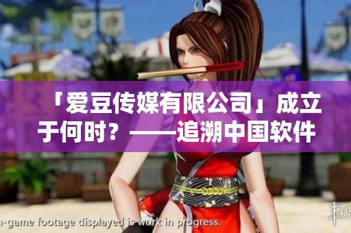 「愛豆傳媒有限公司」成立于何時？——追溯中國軟件行業(yè)發(fā)展的歷史！