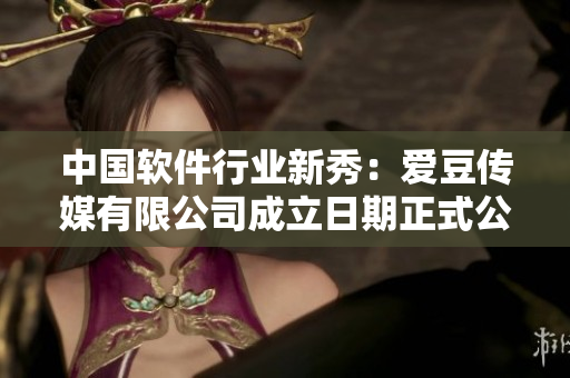 中國軟件行業(yè)新秀：愛豆傳媒有限公司成立日期正式公布！