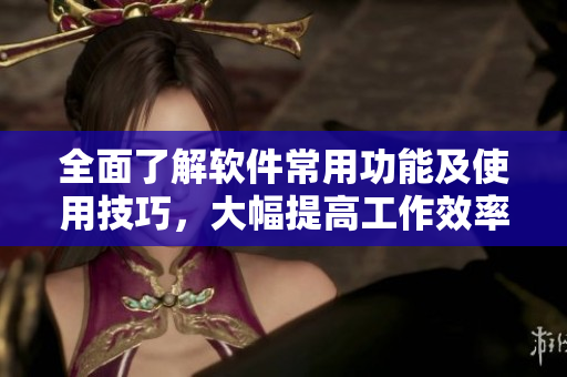 全面了解軟件常用功能及使用技巧，大幅提高工作效率