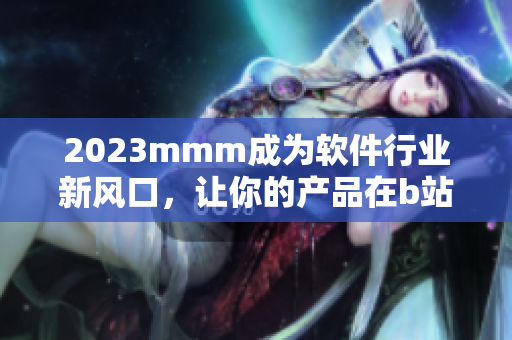 2023mmm成為軟件行業(yè)新風(fēng)口，讓你的產(chǎn)品在b站搭上流量快車(chē)